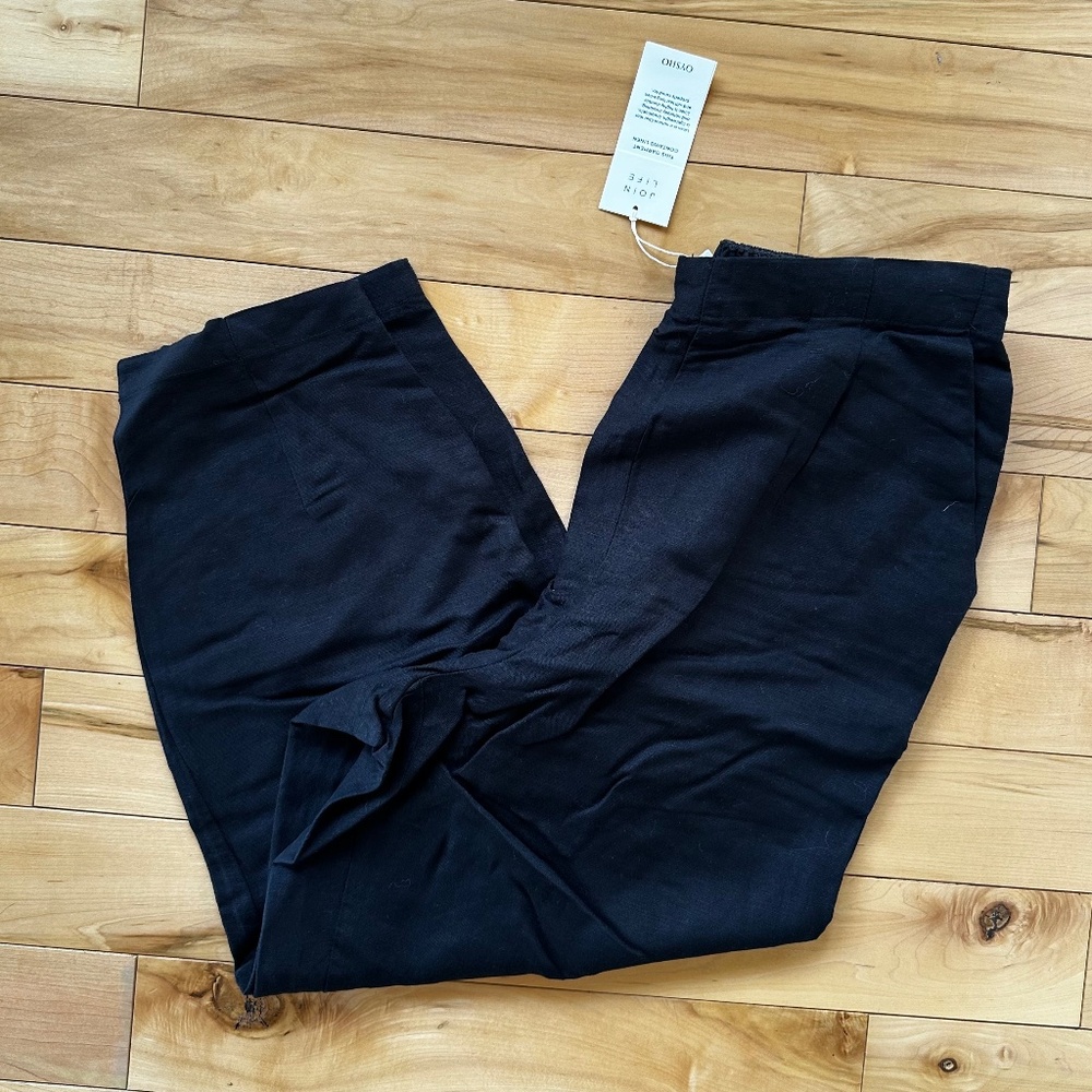 Oysho black linen‎ pants